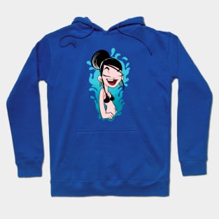 black hair chubby Hoodie